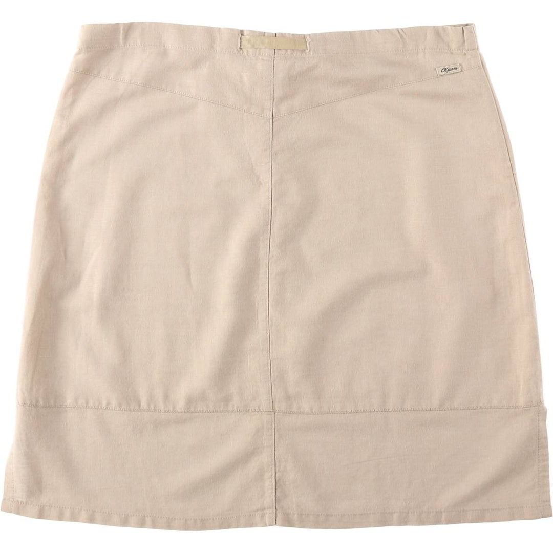 90s-00'S Calvin Klein Jeans Half-Length A-Line Skirt, Women's Size M (approx.), Vintage flux Beige type Vintage Second Hand