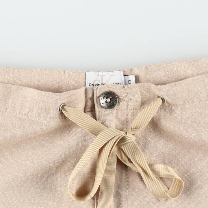 90s-00'S Calvin Klein Jeans Half-Length A-Line Skirt, Women's Size M (approx.), Vintage flux Beige type Vintage Second Hand