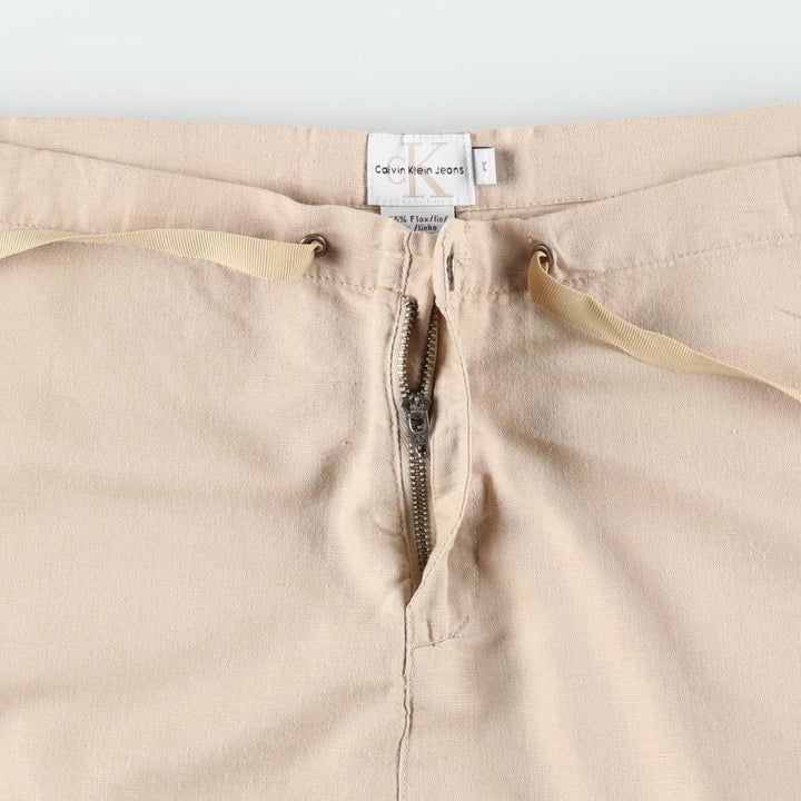 90s-00'S Calvin Klein Jeans Half-Length A-Line Skirt, Women's Size M (approx.), Vintage flux Beige type Vintage Second Hand