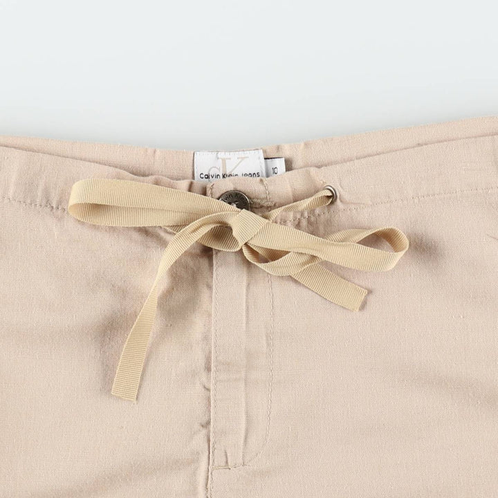 90s-00'S Calvin Klein Jeans Half-Length A-Line Skirt, Women's Size M (approx.), Vintage flux Beige type Vintage Second Hand