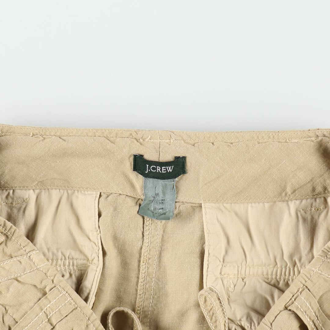 J.Crew A-line Mini Cargo Skirt, Women's Size M (approx.) linen Beige type Vintage Second Hand