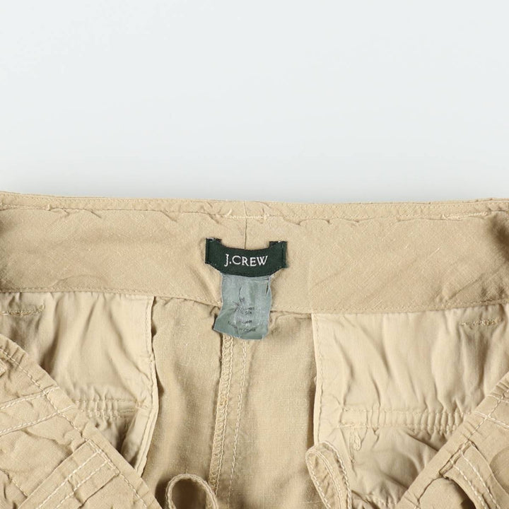 J.Crew A-line Mini Cargo Skirt, Women's Size M (approx.) linen Beige type Vintage Second Hand
