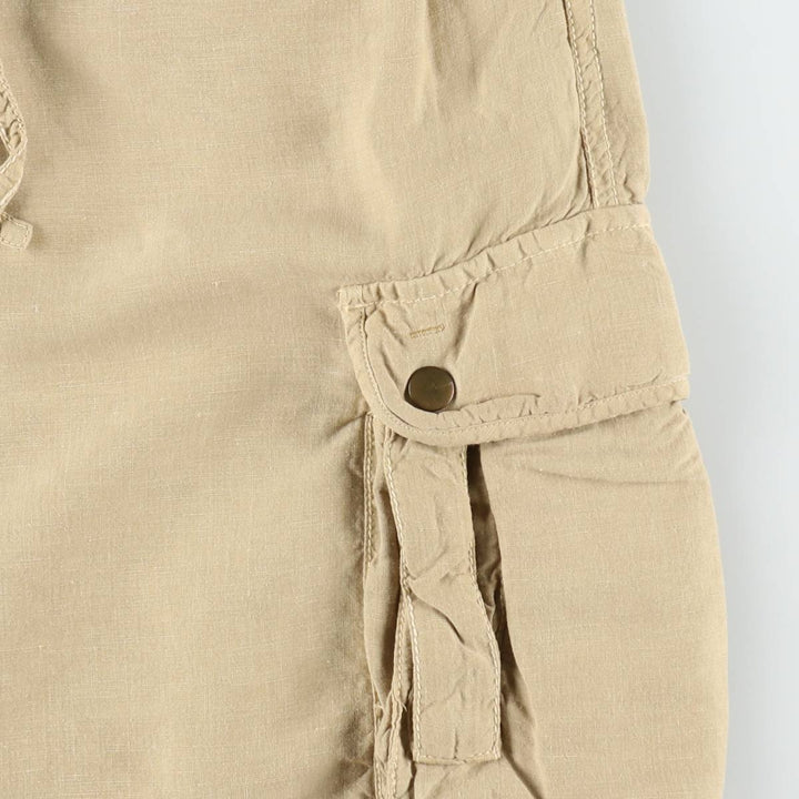 J.Crew A-line Mini Cargo Skirt, Women's Size M (approx.) linen Beige type Vintage Second Hand