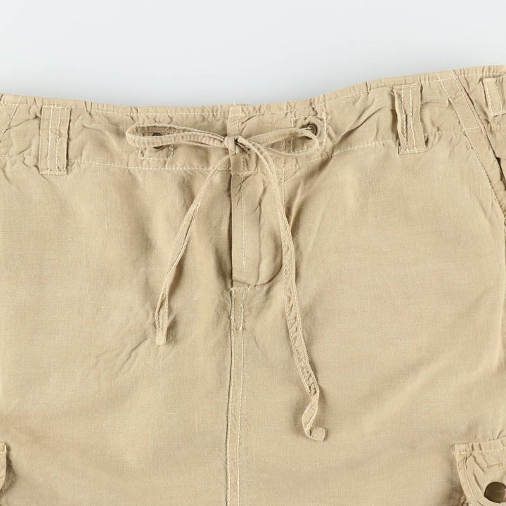 J.Crew A-line Mini Cargo Skirt, Women's Size M (approx.) linen Beige type Vintage Second Hand