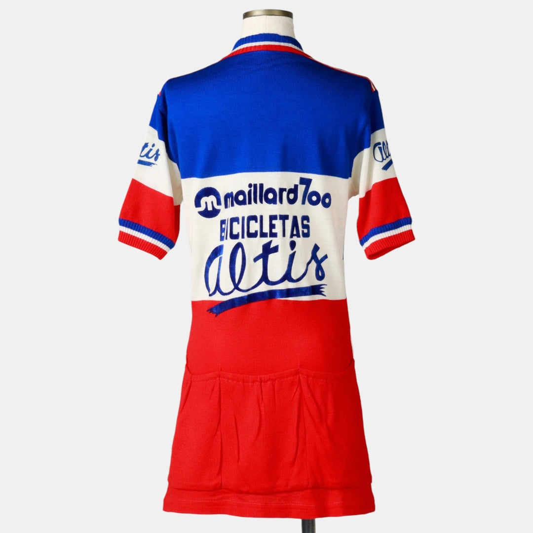 Altis Huret Half-Zip Short-Sleeve Cycling Shirt, Made in Italy, Women's Size S (approx.) unclear tricolor color Vintage Second Hand