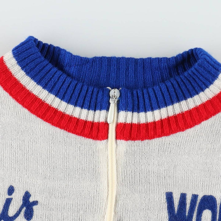 Altis Huret Half-Zip Short-Sleeve Cycling Shirt, Made in Italy, Women's Size S (approx.) unclear tricolor color Vintage Second Hand