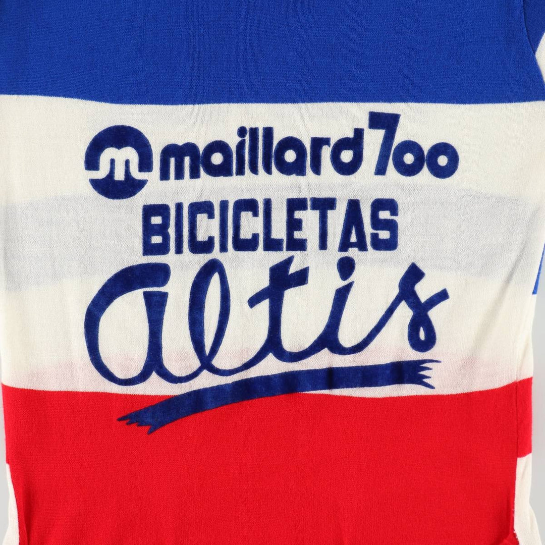 Altis Huret Half-Zip Short-Sleeve Cycling Shirt, Made in Italy, Women's Size S (approx.) unclear tricolor color Vintage Second Hand
