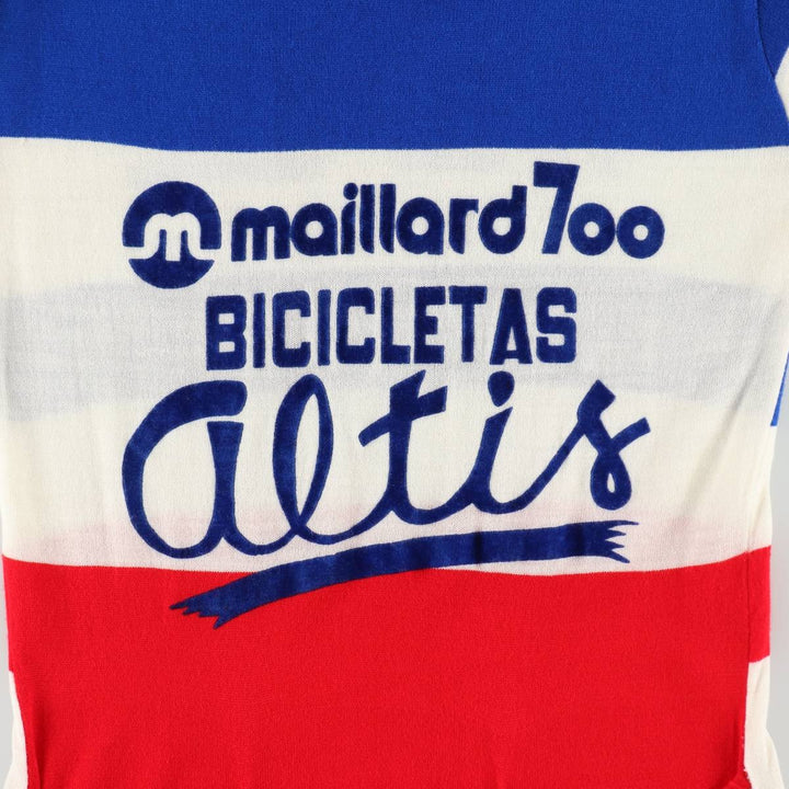 Altis Huret Half-Zip Short-Sleeve Cycling Shirt, Made in Italy, Women's Size S (approx.) unclear tricolor color Vintage Second Hand