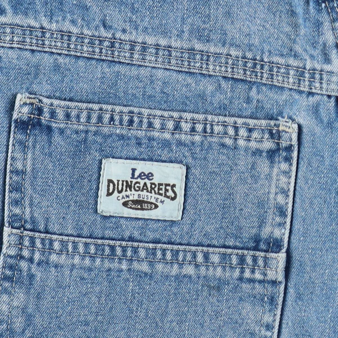 Lee DUNGAREES denim painter pants, women's size L (equivalent to W28). cotton blue type Vintage Second Hand