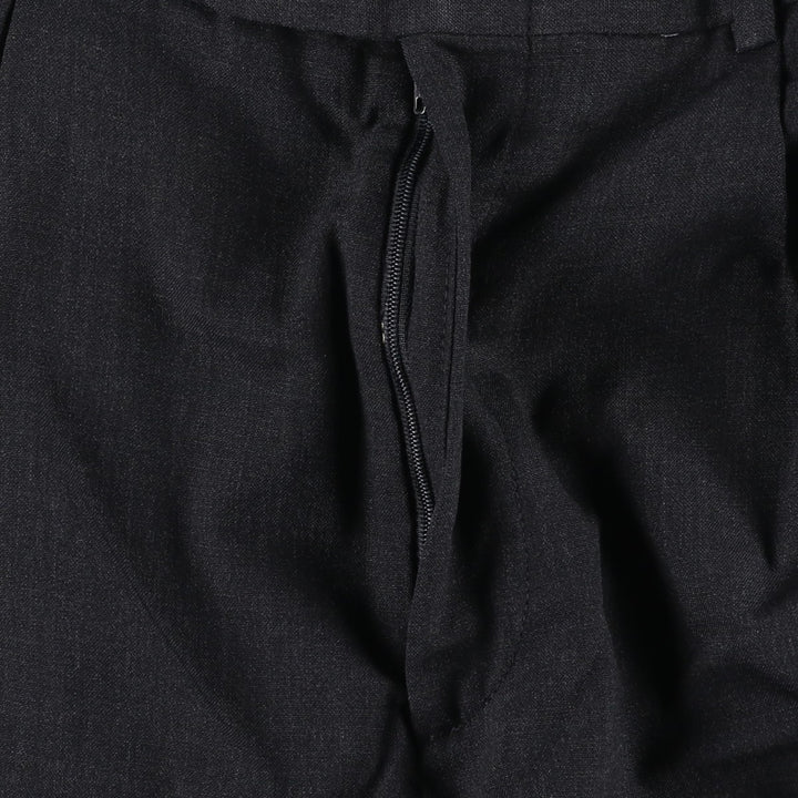 ~2000'S Lands' End Two-Pleat Slacks Pants Men's W33 (approx.) unclear black type Vintage Second Hand