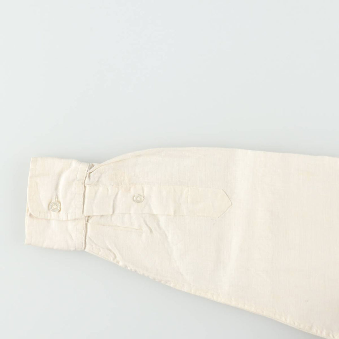 Ralph Lauren long-sleeved linen shirt, women's size M (approx.) linen unbleached Vintage Second Hand