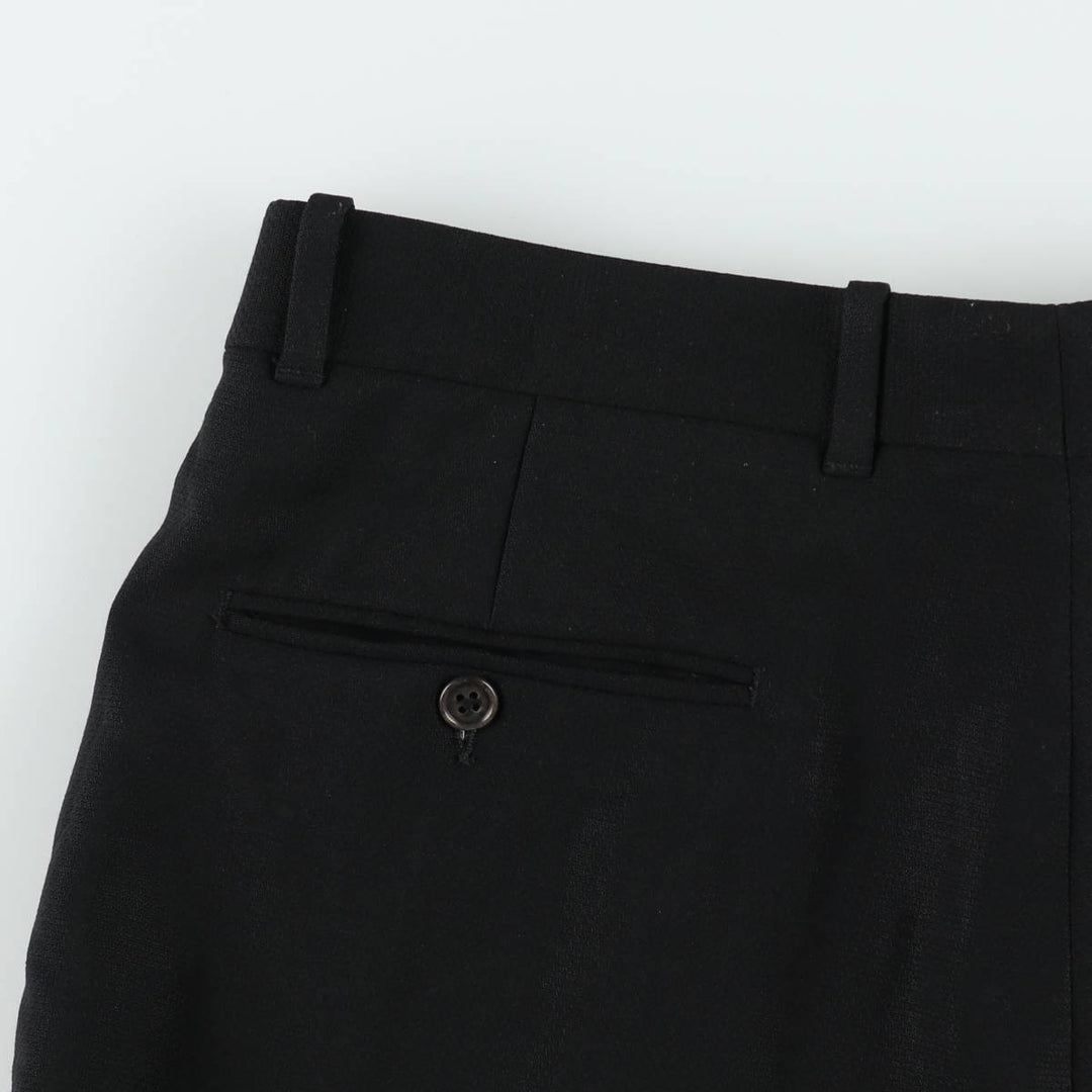GUY LAROCHE Two-Pleat Wool Trousers, Men's Size W34 (approx.) wool black type Vintage Second Hand