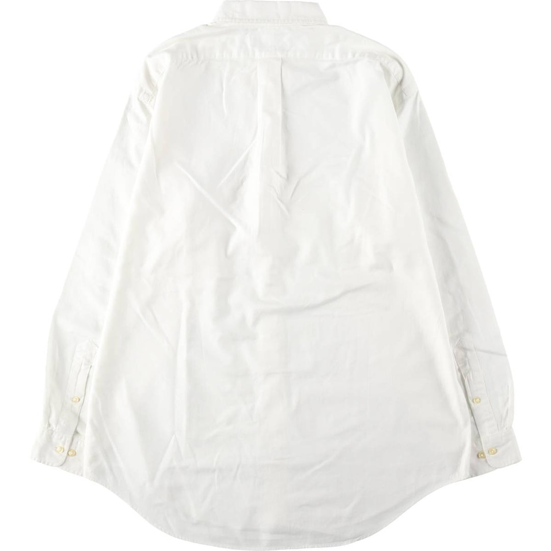 Ralph Lauren YARMOUTH long sleeve button down shirt, men's size L cotton white type Vintage Second Hand