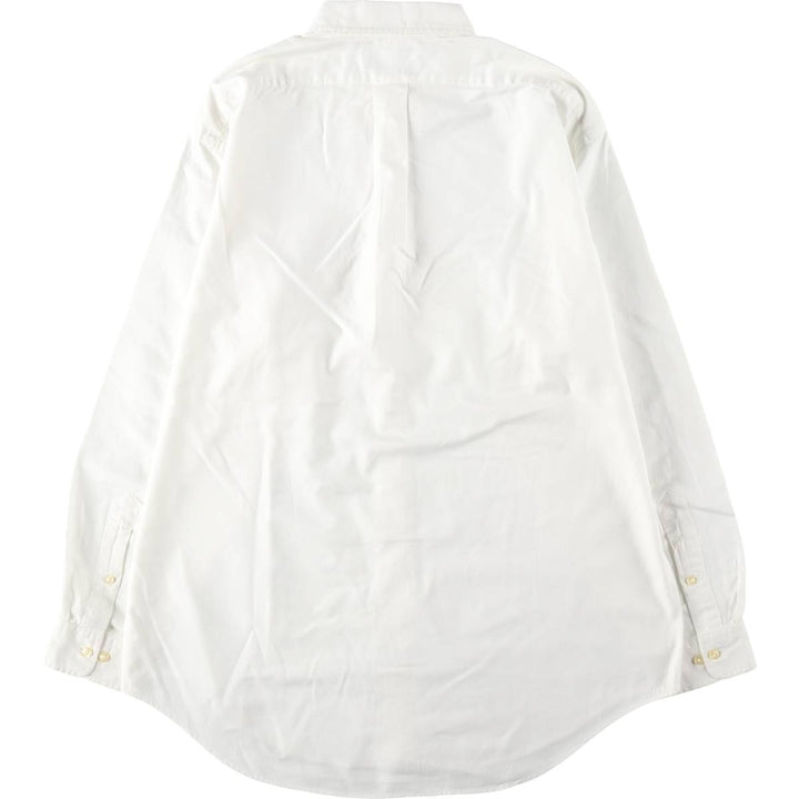 Ralph Lauren YARMOUTH long sleeve button down shirt, men's size L cotton white type Vintage Second Hand