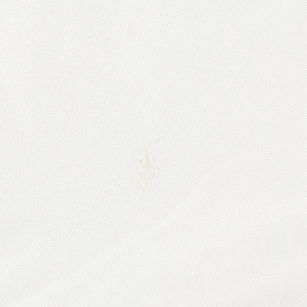Ralph Lauren YARMOUTH long sleeve button down shirt, men's size L cotton white type Vintage Second Hand