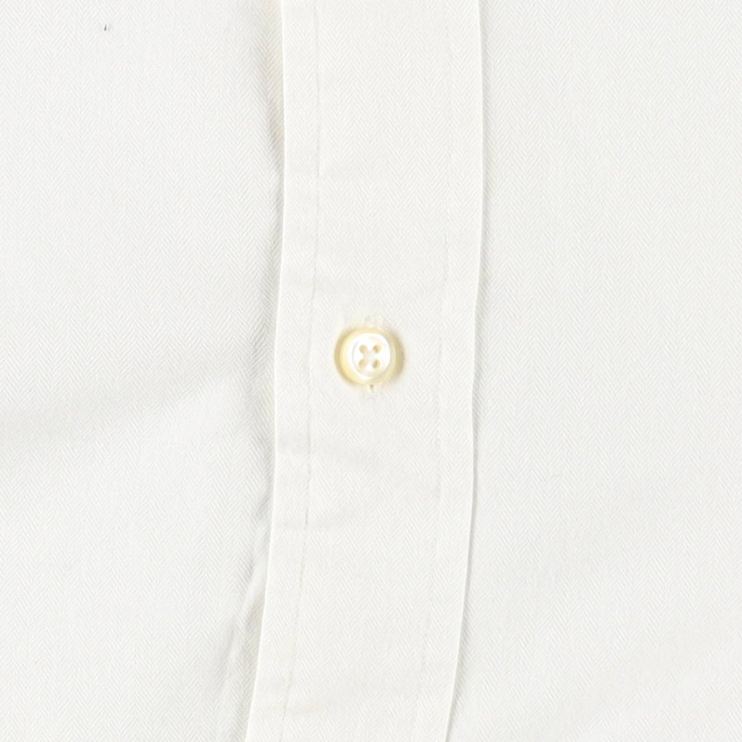 Ralph Lauren YARMOUTH long sleeve button down shirt, men's size L cotton white type Vintage Second Hand