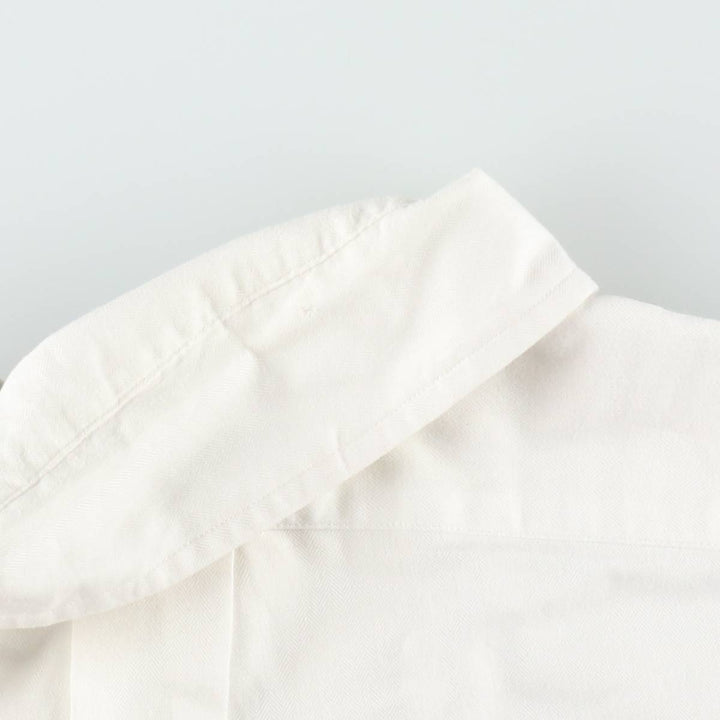 Ralph Lauren YARMOUTH long sleeve button down shirt, men's size L cotton white type Vintage Second Hand