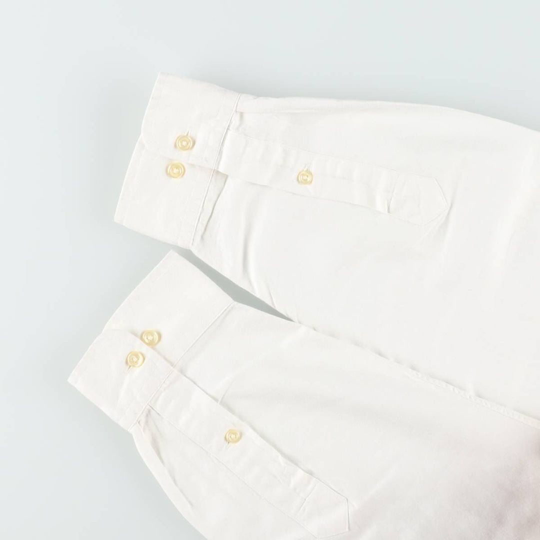 Ralph Lauren YARMOUTH long sleeve button down shirt, men's size L cotton white type Vintage Second Hand
