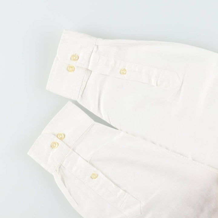 Ralph Lauren YARMOUTH long sleeve button down shirt, men's size L cotton white type Vintage Second Hand