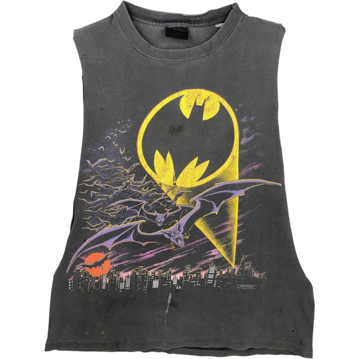 BATMAN Cut-off Character Print T-Shirt, Men's Size S (Equivalent), Vintage unclear black type Vintage Second Hand