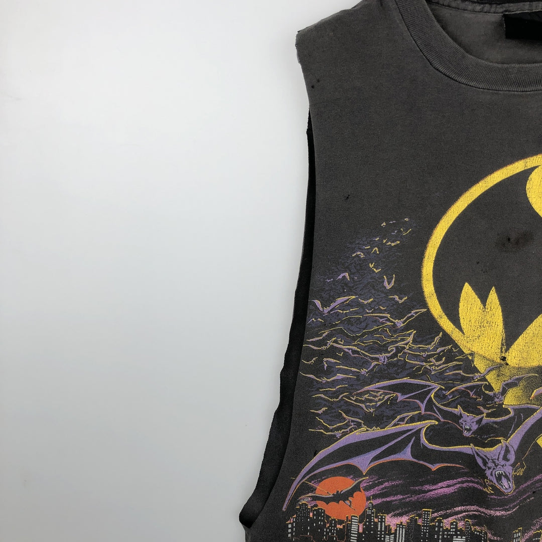 BATMAN Cut-off Character Print T-Shirt, Men's Size S (Equivalent), Vintage unclear black type Vintage Second Hand