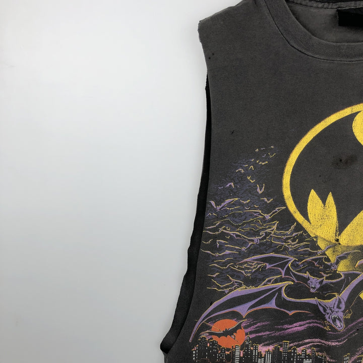 BATMAN Cut-off Character Print T-Shirt, Men's Size S (Equivalent), Vintage unclear black type Vintage Second Hand
