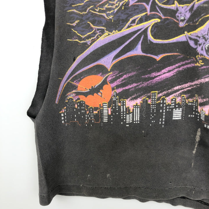 BATMAN Cut-off Character Print T-Shirt, Men's Size S (Equivalent), Vintage unclear black type Vintage Second Hand