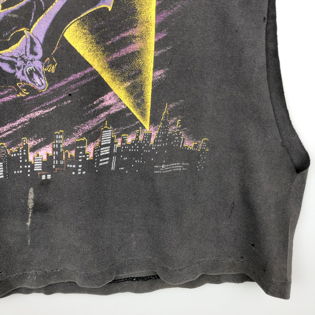 BATMAN Cut-off Character Print T-Shirt, Men's Size S (Equivalent), Vintage unclear black type Vintage Second Hand