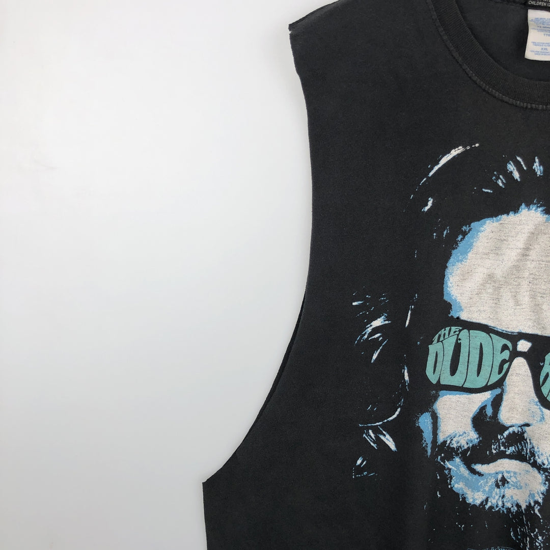 Ripple Junction THE BIG LEBOWSKI Cut-off Movie T-Shirt (Men's XXL equivalent) cotton black type Vintage Second Hand