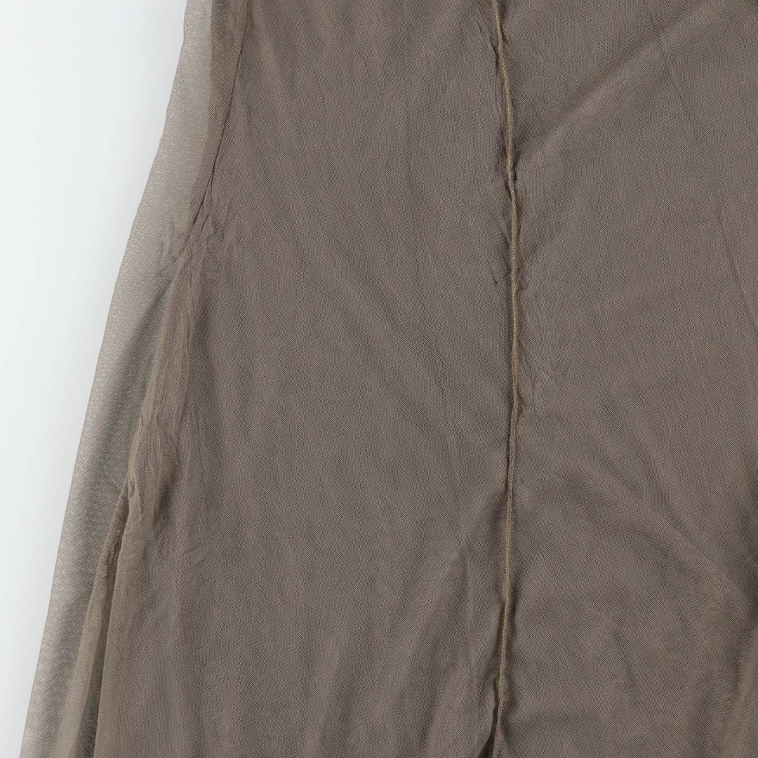 MADO et les Autres Half-Length Tulle See-Through Dress (Women's Size L) unclear gray type Vintage Second Hand