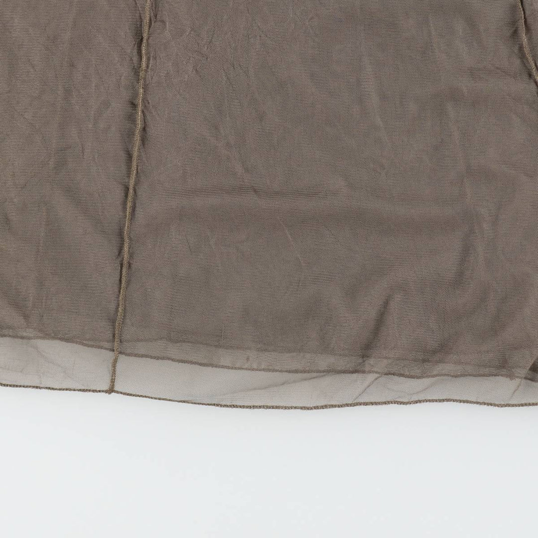 MADO et les Autres Half-Length Tulle See-Through Dress (Women's Size L) unclear gray type Vintage Second Hand