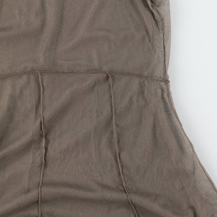 MADO et les Autres Half-Length Tulle See-Through Dress (Women's Size L) unclear gray type Vintage Second Hand