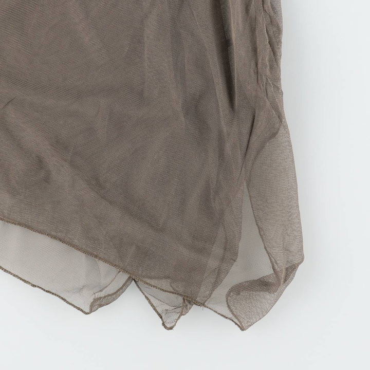 MADO et les Autres Half-Length Tulle See-Through Dress (Women's Size L) unclear gray type Vintage Second Hand