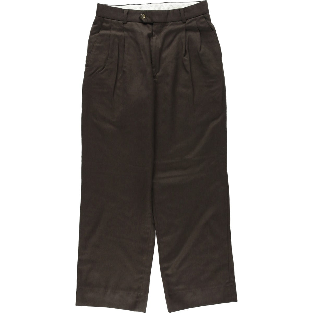 Men's two-pleat slacks, equivalent to size W29, vintage. unclear brown type Vintage Second Hand