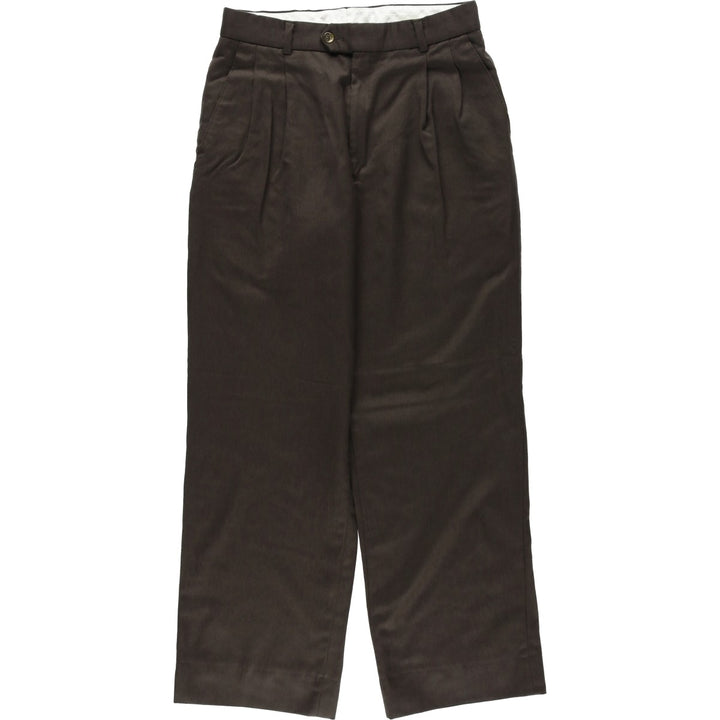 Men's two-pleat slacks, equivalent to size W29, vintage. unclear brown type Vintage Second Hand