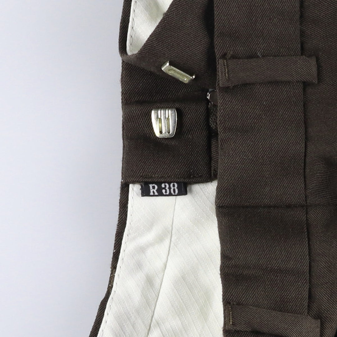 Men's two-pleat slacks, equivalent to size W29, vintage. unclear brown type Vintage Second Hand