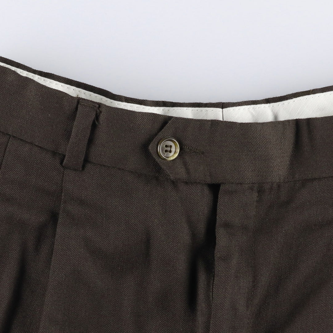Men's two-pleat slacks, equivalent to size W29, vintage. unclear brown type Vintage Second Hand