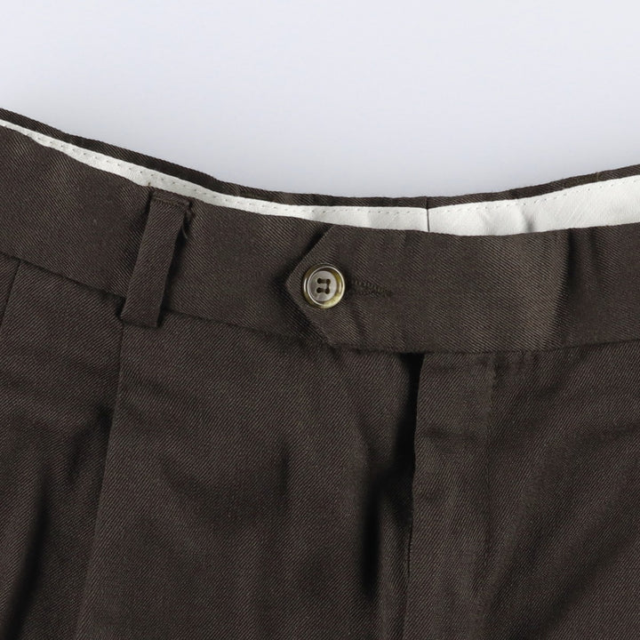 Men's two-pleat slacks, equivalent to size W29, vintage. unclear brown type Vintage Second Hand