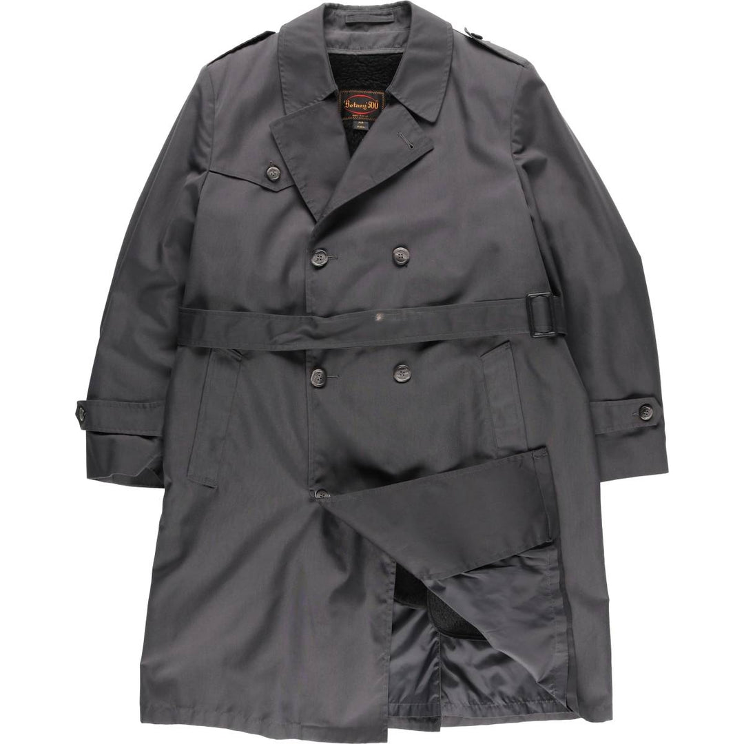 90'S Vintage Botany 500 Trench Coat, Made in USA, Men's Size L unclear Charcoal Vintage Second Hand