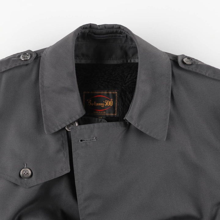 90'S Vintage Botany 500 Trench Coat, Made in USA, Men's Size L unclear Charcoal Vintage Second Hand