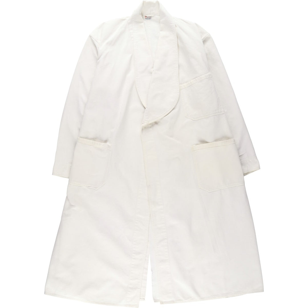 1950'S KEYSTONE Shop Coat, Men's Size L (approx.), Vintage unclear white type Vintage Second Hand