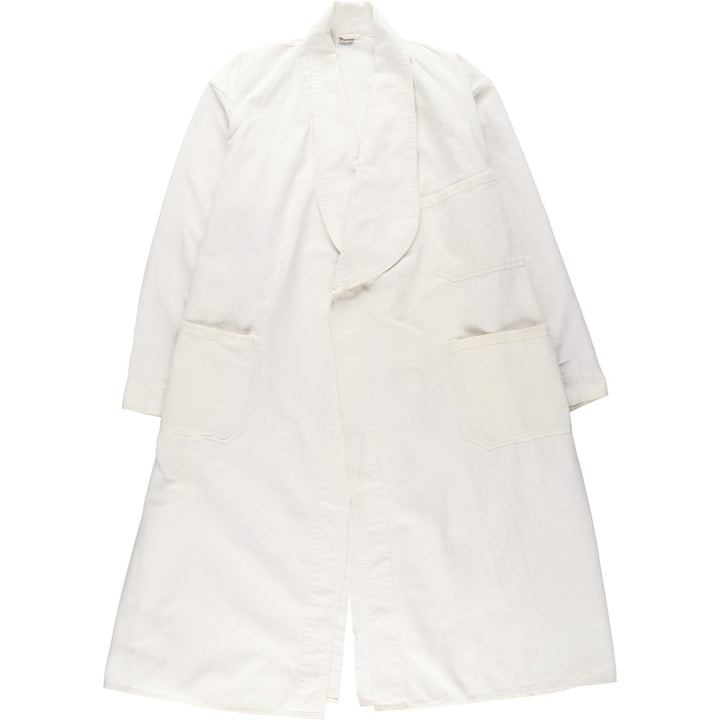 1950'S KEYSTONE Shop Coat, Men's Size L (approx.), Vintage unclear white type Vintage Second Hand