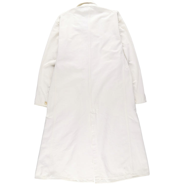 1950'S KEYSTONE Shop Coat, Men's Size L (approx.), Vintage unclear white type Vintage Second Hand