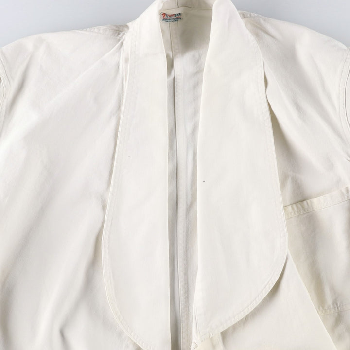 1950'S KEYSTONE Shop Coat, Men's Size L (approx.), Vintage unclear white type Vintage Second Hand