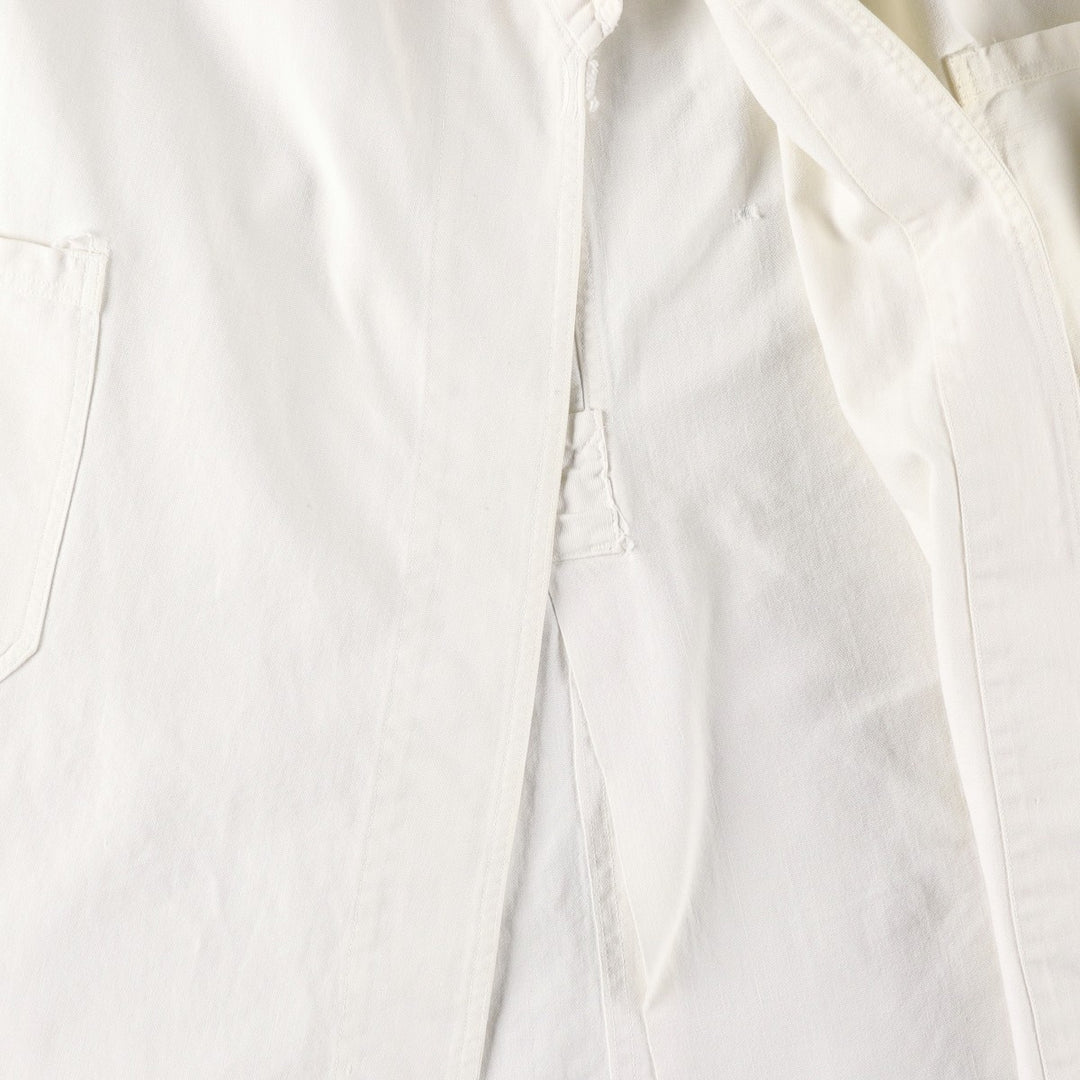 1950'S KEYSTONE Shop Coat, Men's Size L (approx.), Vintage unclear white type Vintage Second Hand