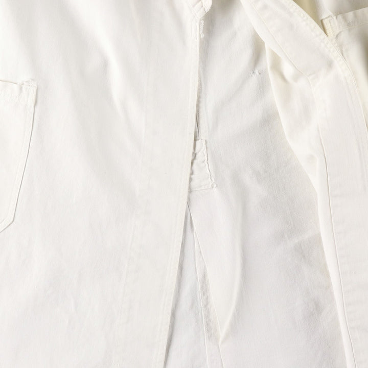 1950'S KEYSTONE Shop Coat, Men's Size L (approx.), Vintage unclear white type Vintage Second Hand