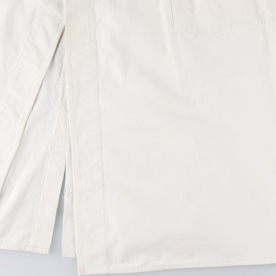 1950'S KEYSTONE Shop Coat, Men's Size L (approx.), Vintage unclear white type Vintage Second Hand