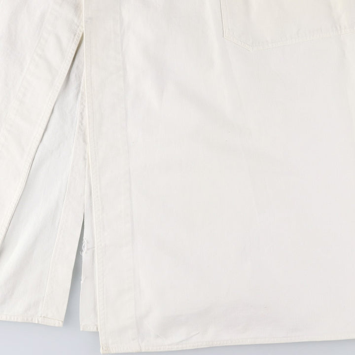1950'S KEYSTONE Shop Coat, Men's Size L (approx.), Vintage unclear white type Vintage Second Hand