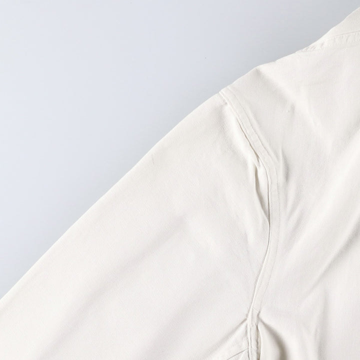 1950'S KEYSTONE Shop Coat, Men's Size L (approx.), Vintage unclear white type Vintage Second Hand