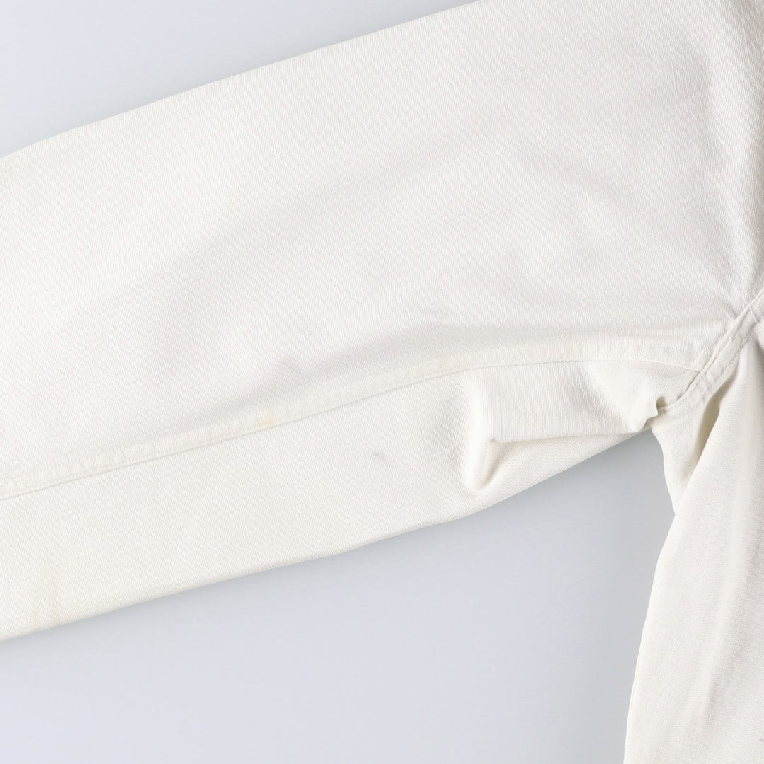 1950'S KEYSTONE Shop Coat, Men's Size L (approx.), Vintage unclear white type Vintage Second Hand